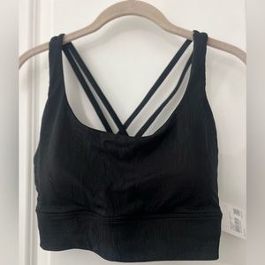 Lululemon ribbed energy bra  black size 12 NWT